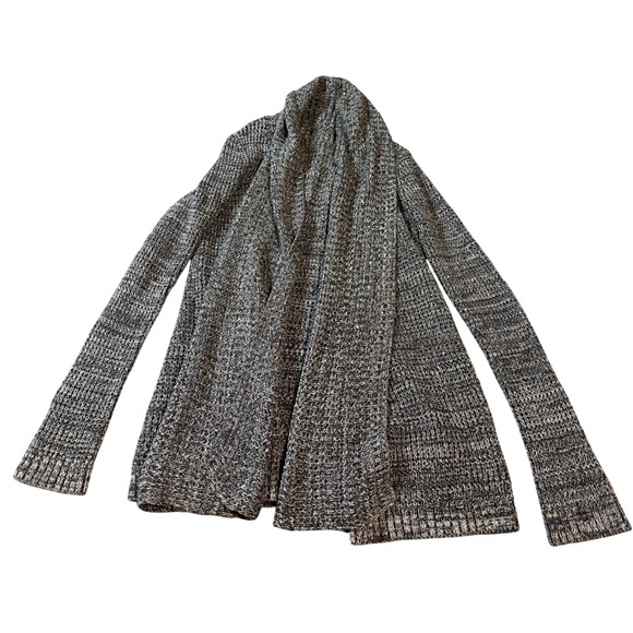 Calvin Klein Jean Women Size Small Gray Open Front Cardigan Jacket Cable Kit - Picture 1 of 7